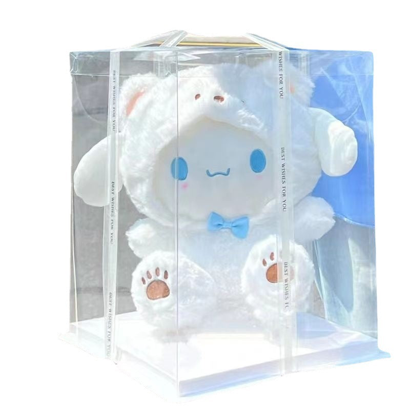 Sanrio Plush Gift Set — Cinnamoroll · Hello Kitty · Kuromi · Patapat Cute Stuffed Animal Doll with Fairy Lights & Gift Bag | 25cm Soft Kawaii Plush Toy for Girls Birthday & Celebration Gifts 🎀
