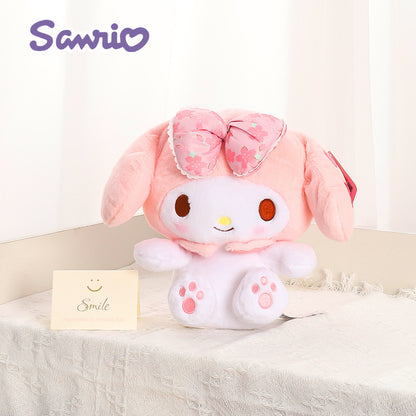 Sanrio Spring Cherry Blossom Kuromi & My Melody Plush Toy – Cinnamoroll Stuffed Doll Gift