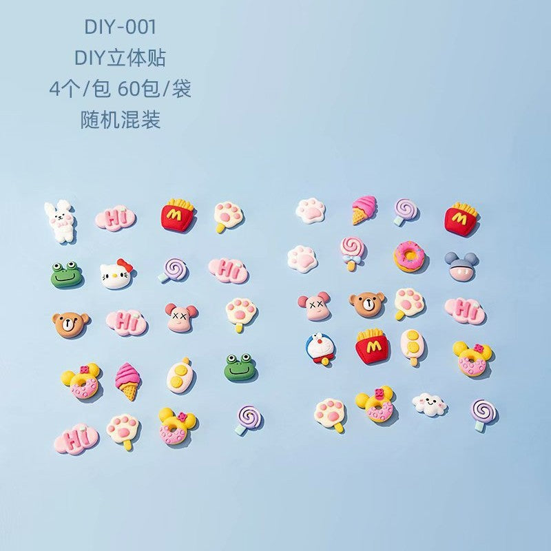 3D Cartoon Resin Doll Stickers – Cute DIY Accessories for Water Cups, Girls Stationery Decor