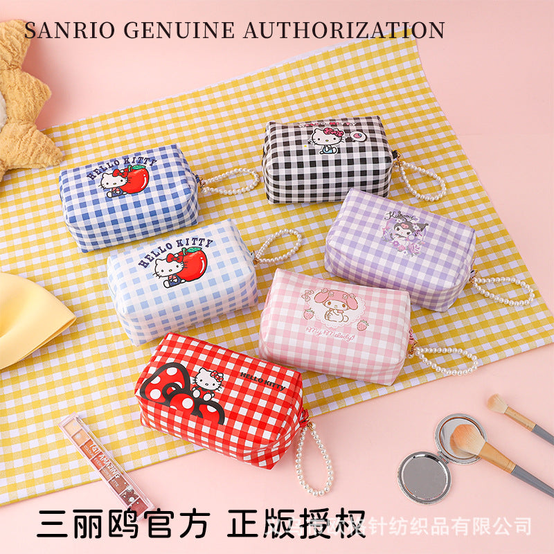 Sanrio Genuine Licensed Hello Kitty Large Capacity Cute Cartoon Cosmetic Storage Bag for Girls
