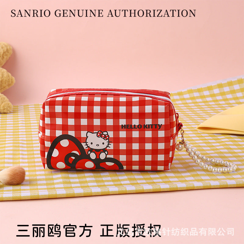Sanrio Genuine Licensed Hello Kitty Large Capacity Cute Cartoon Cosmetic Storage Bag for Girls