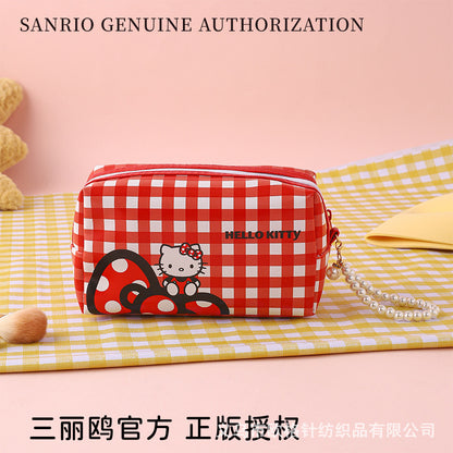Sanrio Genuine Licensed Hello Kitty Large Capacity Cute Cartoon Cosmetic Storage Bag for Girls