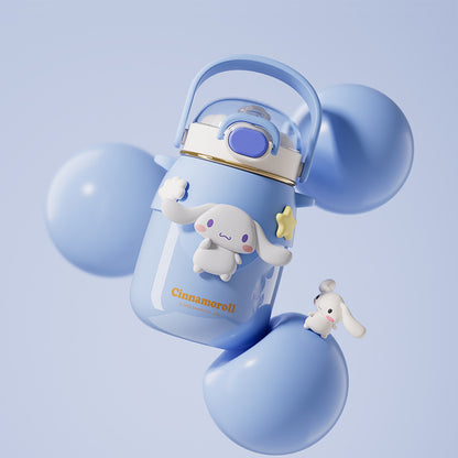 Sanrio authorized thermos cup, water cup, student large-capacity straw, drinking cup, vacuum large-capacity straw cup