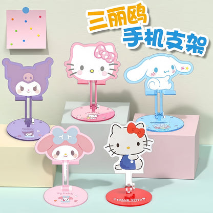Sanrio Kuromi Foldable Phone Stand – Adjustable Desktop Holder, Telescopic Lazy Bracket