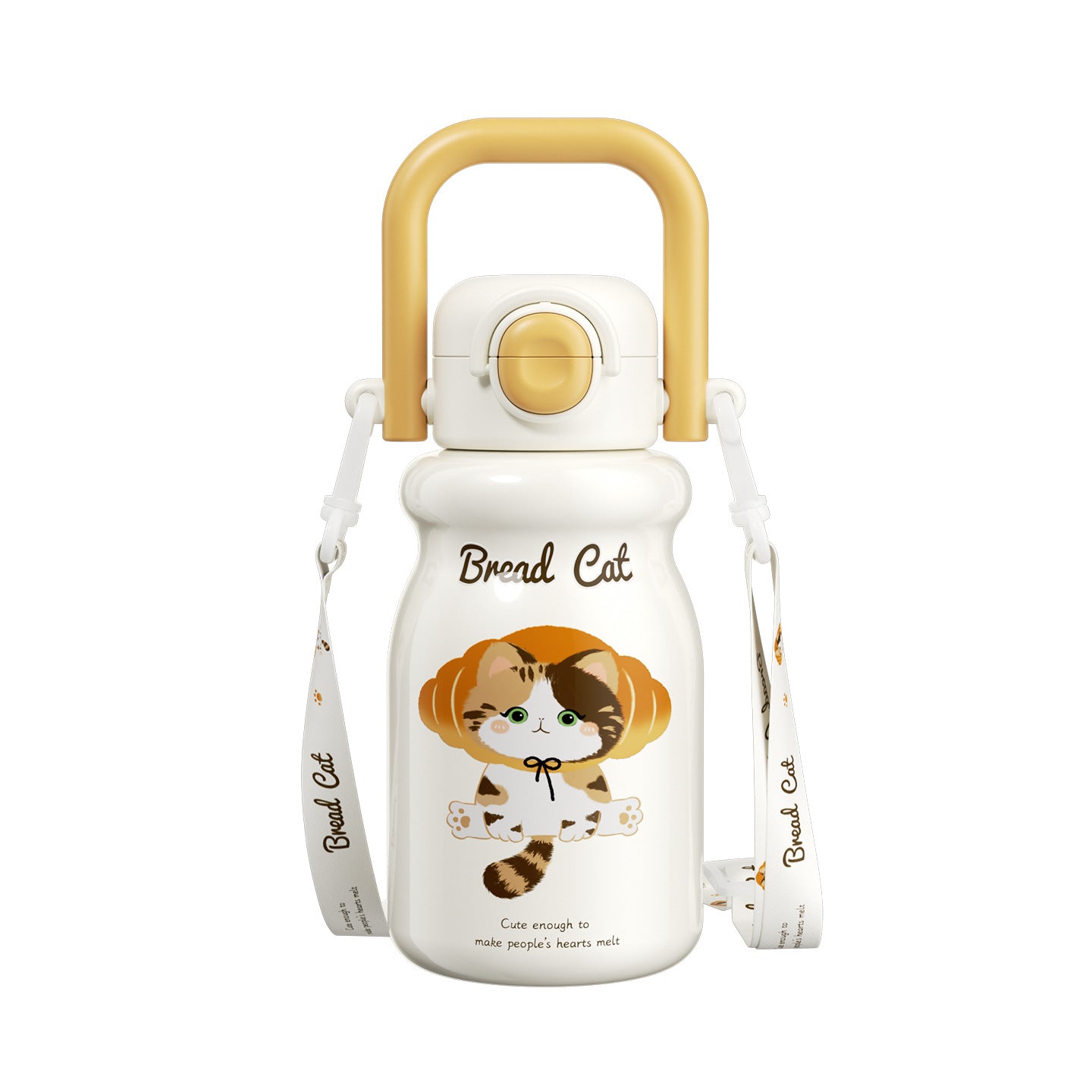 2025 Bread Kitten Drinking Water Cup Double Drink Thermos Cup 316 Household Portable Stainless Steel Drinking Cup