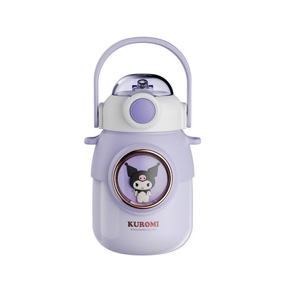 Sanrio Trending Girls Thermos Cup – Cute Cartoon Water Bottle with Straw, Gift Box Set