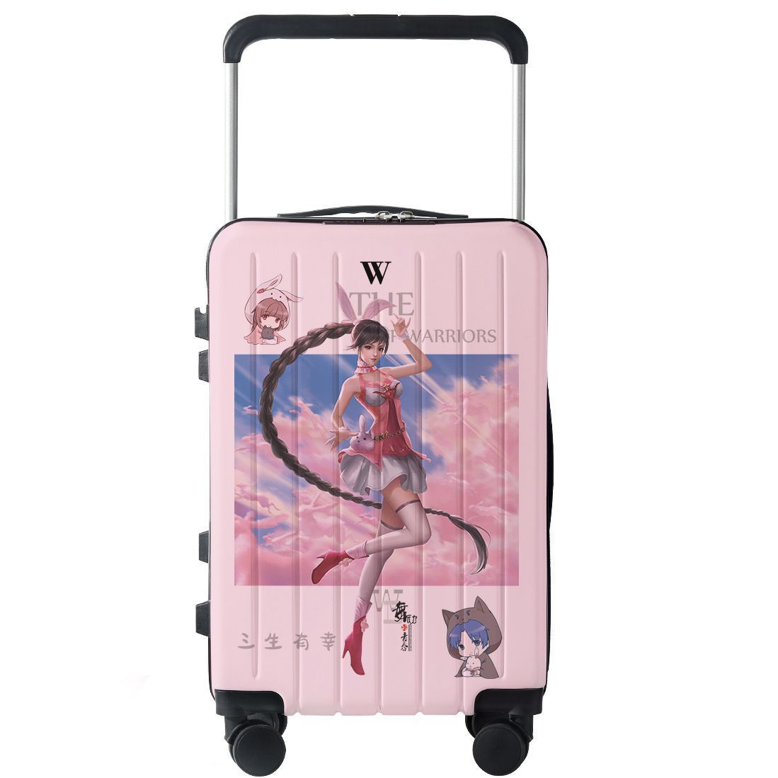 Sanrio Customized Wide-Body Trolley Suitcase – Cartoon Travel Luggage, Silent Universal Wheels, School & Travel