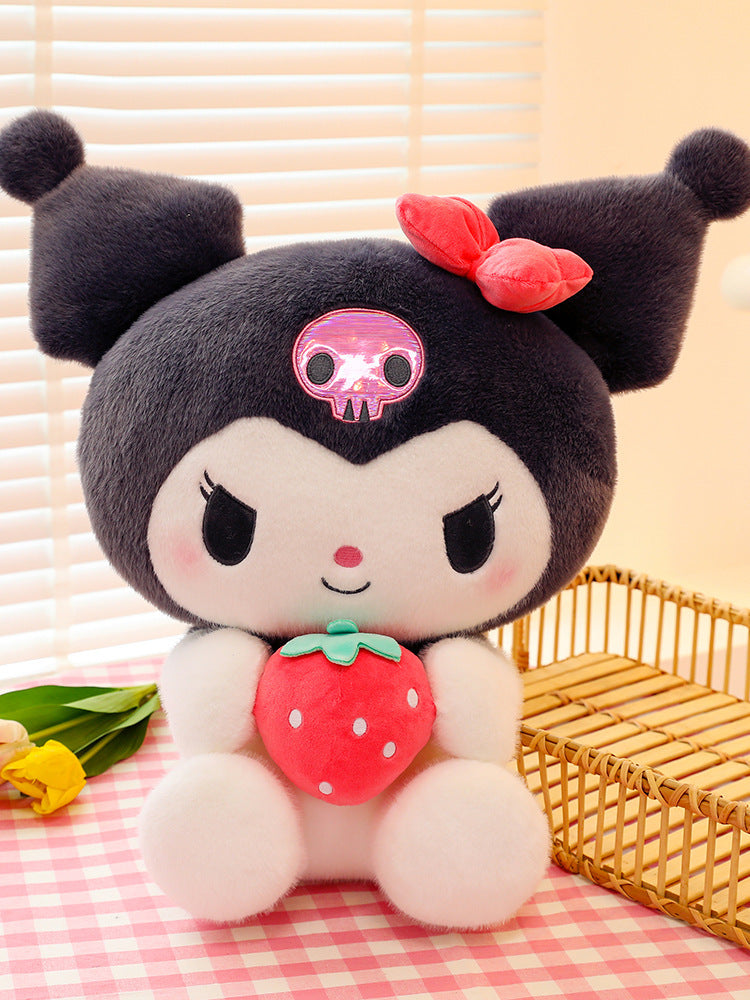 Sanrio Kuromi & My Melody Plush Toy – Cute Stuffed Doll Pillow Gift for Girls & Kids