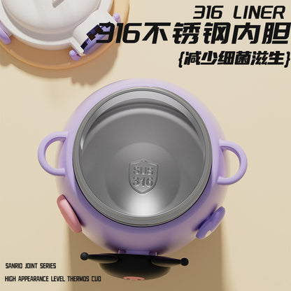 Sanrio authorized thermos cup, water cup, student large-capacity straw, drinking cup, vacuum large-capacity straw cup