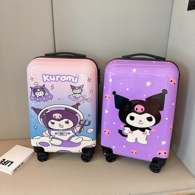 Sanrio Kids Trolley Suitcase 20 Inch – Cute Cartoon Cabin Luggage with Detachable Wheels