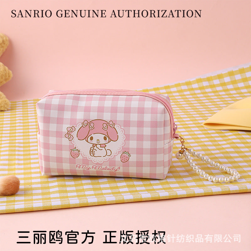 Sanrio Genuine Licensed Hello Kitty Large Capacity Cute Cartoon Cosmetic Storage Bag for Girls