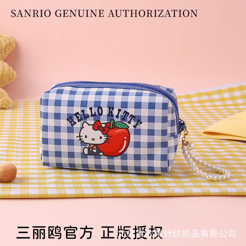 Sanrio Genuine Licensed Hello Kitty Large Capacity Cute Cartoon Cosmetic Storage Bag for Girls