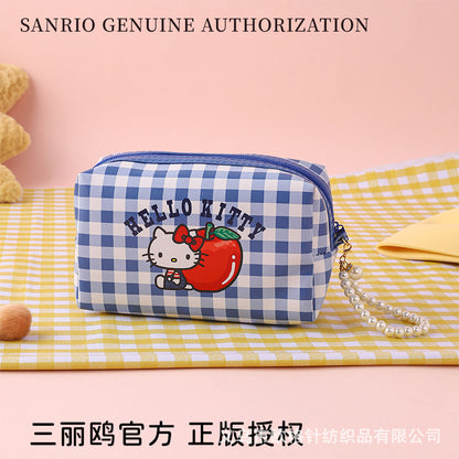 Sanrio Genuine Licensed Hello Kitty Large Capacity Cute Cartoon Cosmetic Storage Bag for Girls