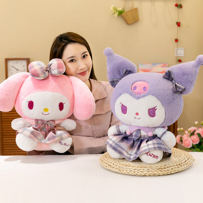 Sanrio Kuromi & My Melody Plush Toy Doll – Cute Birthday Gift for Girls & Kids