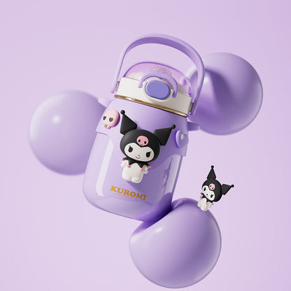 Sanrio authorized thermos cup, water cup, student large-capacity straw, drinking cup, vacuum large-capacity straw cup
