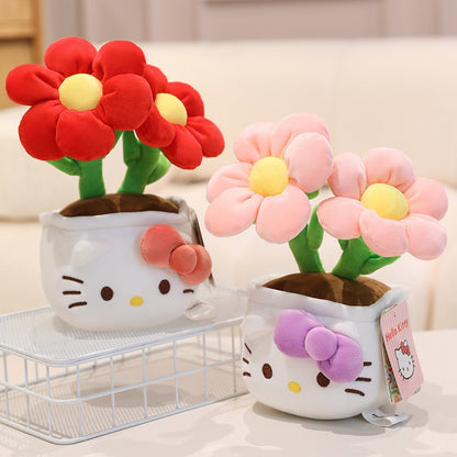 Sanrio Genuine Hello Kitty Plush Flower Bouquet Doll – Cute Birthday Gift for Girls