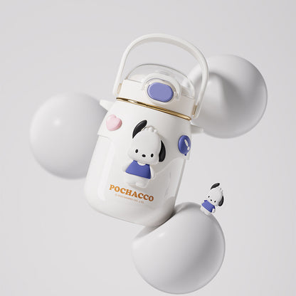Sanrio authorized thermos cup, water cup, student large-capacity straw, drinking cup, vacuum large-capacity straw cup