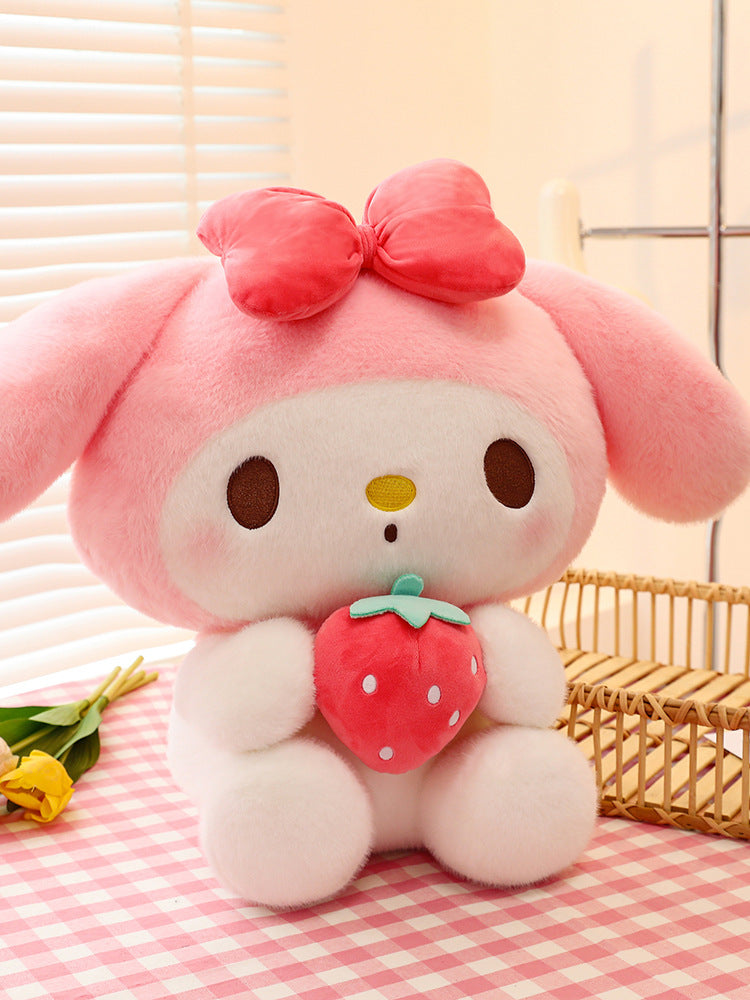 Sanrio Kuromi & My Melody Plush Toy – Cute Stuffed Doll Pillow Gift for Girls & Kids