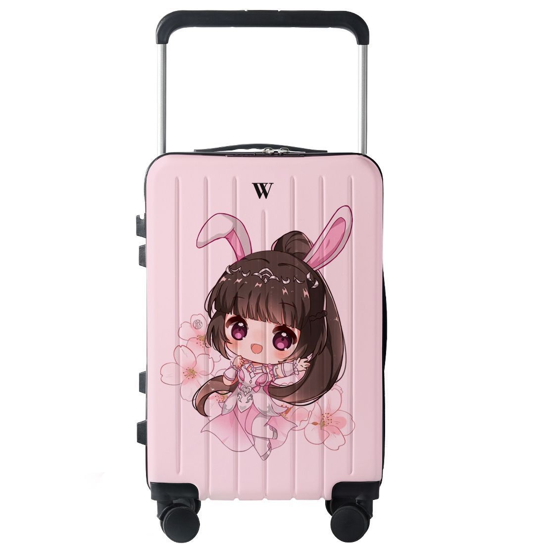 Sanrio Customized Wide-Body Trolley Suitcase – Cartoon Travel Luggage, Silent Universal Wheels, School & Travel