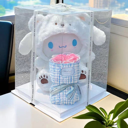 Sanrio Plush Gift Set — Cinnamoroll · Hello Kitty · Kuromi · Patapat Cute Stuffed Animal Doll with Fairy Lights & Gift Bag | 25cm Soft Kawaii Plush Toy for Girls Birthday & Celebration Gifts 🎀
