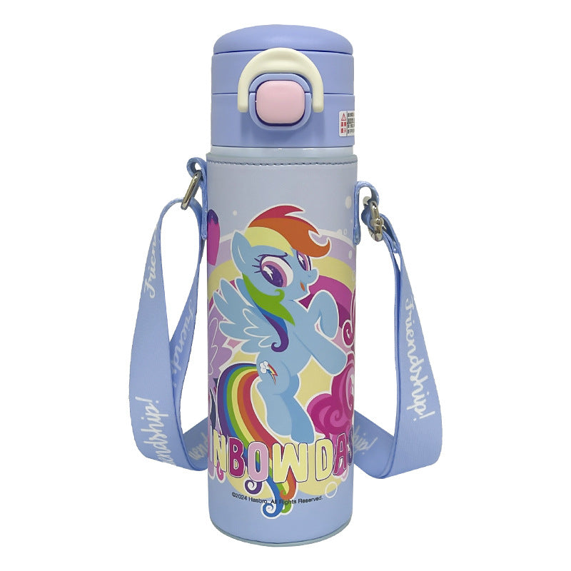 My Little Pony Leather Case Double Drink Thermos Cup Portable Cup Double Drink High Value Cute Lock Pop Cap Drinking Cup