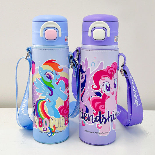 My Little Pony Leather Case Double Drink Thermos Cup Portable Cup Double Drink High Value Cute Lock Pop Cap Drinking Cup