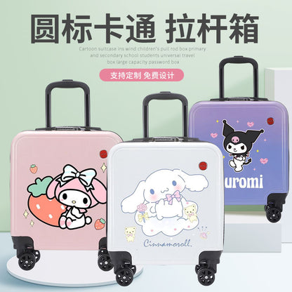 Sanrio Children's Cartoon Trolley Suitcase – Spinner Wheels, Combination Lock, Carry-On Boarding Case for Students
