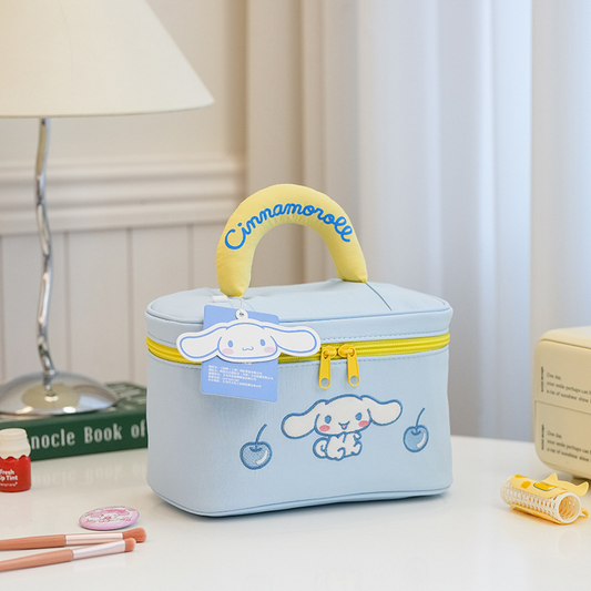 Sanrio Cute Cartoon Portable Makeup Bag Large Capacity Travel Cosmetic Storage Handbag