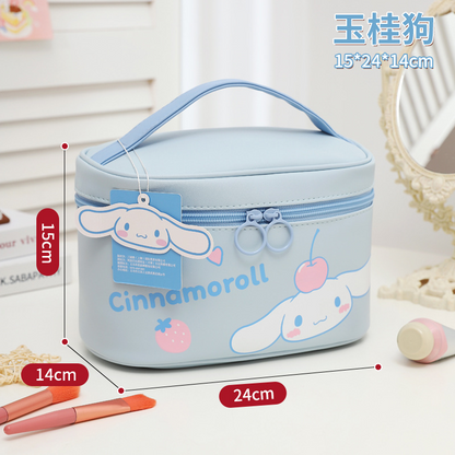 Sanrio Multi-Functional PVC Makeup Bag – Waterproof Travel Cosmetic Organizer, Cinnamoroll / My Melody / Kuromi / Hello Kitty