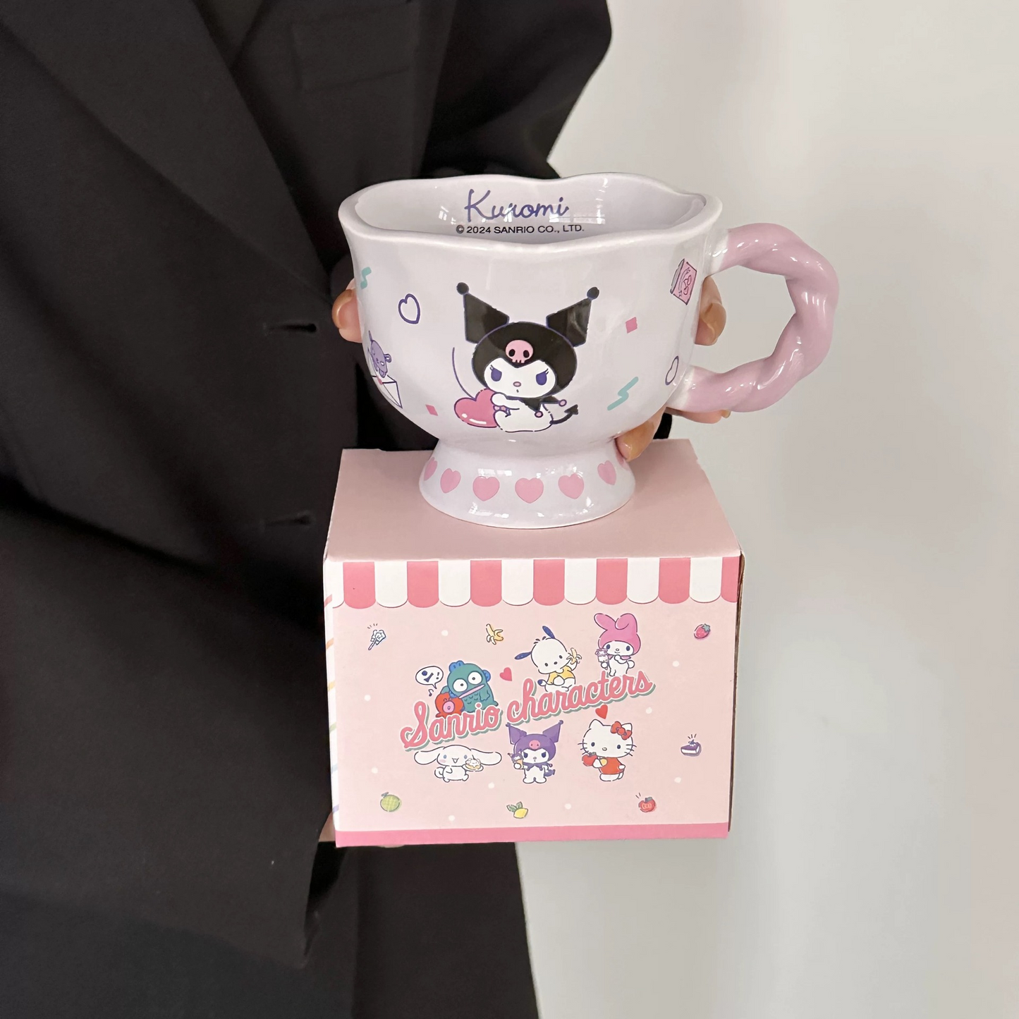 Taza de cerámica de doble capa inspirada en Sanrio Kawaii
