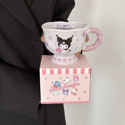 Taza de cerámica de doble capa inspirada en Sanrio Kawaii