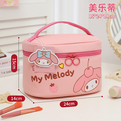 Sanrio Multi-Functional PVC Makeup Bag – Waterproof Travel Cosmetic Organizer, Cinnamoroll / My Melody / Kuromi / Hello Kitty