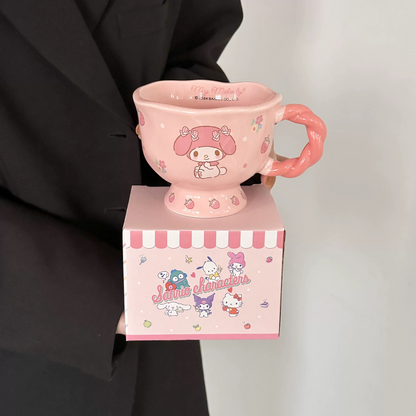 Taza de cerámica de doble capa inspirada en Sanrio Kawaii