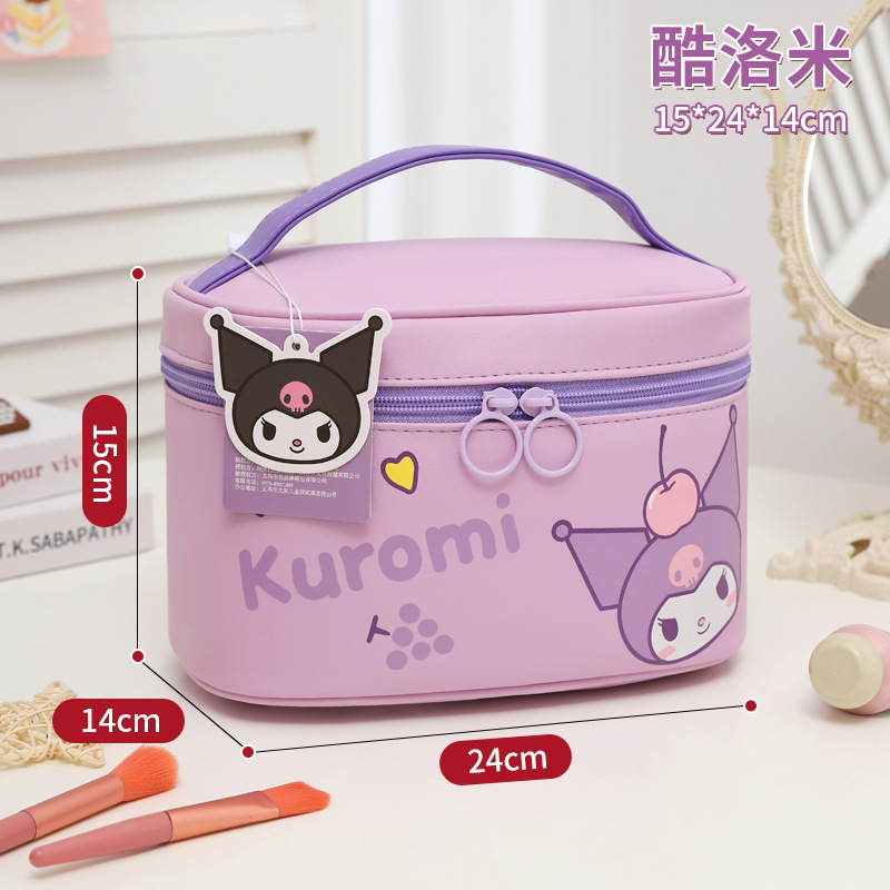 Sanrio Multi-Functional PVC Makeup Bag – Waterproof Travel Cosmetic Organizer, Cinnamoroll / My Melody / Kuromi / Hello Kitty