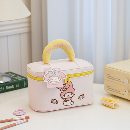 Sanrio Cute Cartoon Portable Makeup Bag Large Capacity Travel Cosmetic Storage Handbag
