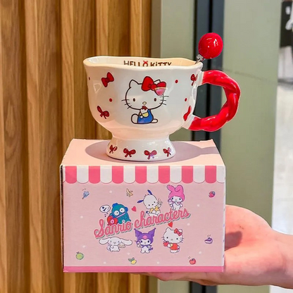 Taza de cerámica de doble capa inspirada en Sanrio Kawaii