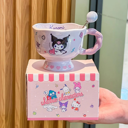 Taza de cerámica de doble capa inspirada en Sanrio Kawaii