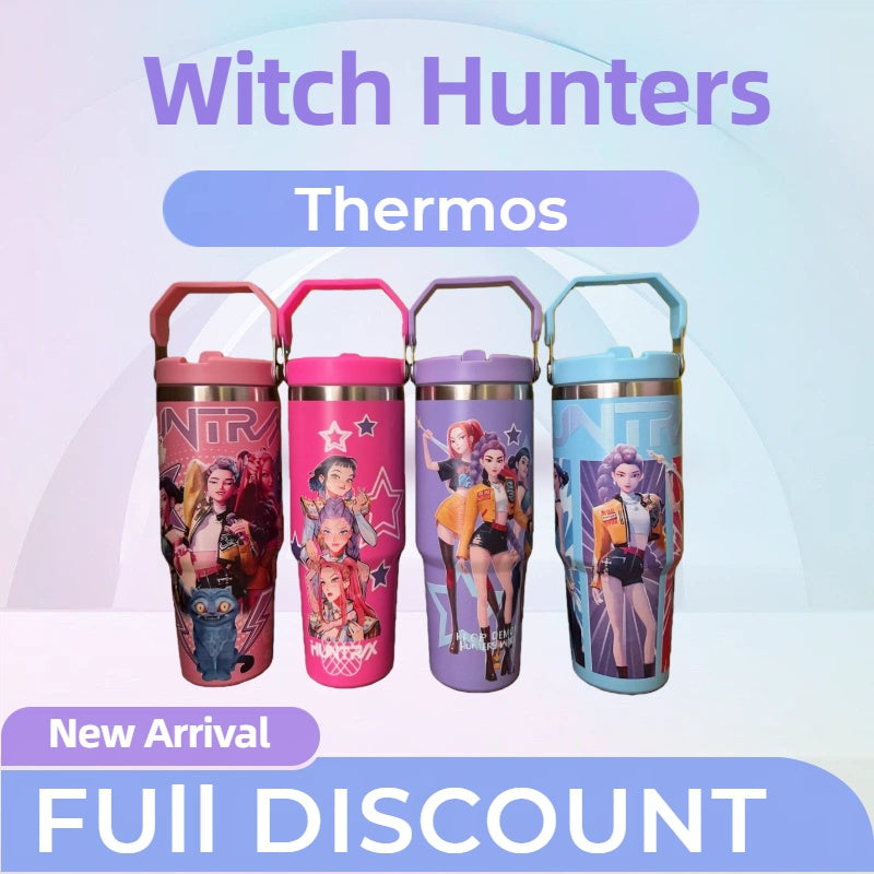 New Arrival: Witch Hunters Guild Ice Master Cup 304 Stainless Steel Handheld Car Cup Vacuum Insulated Straw Cup - Thermos Flask