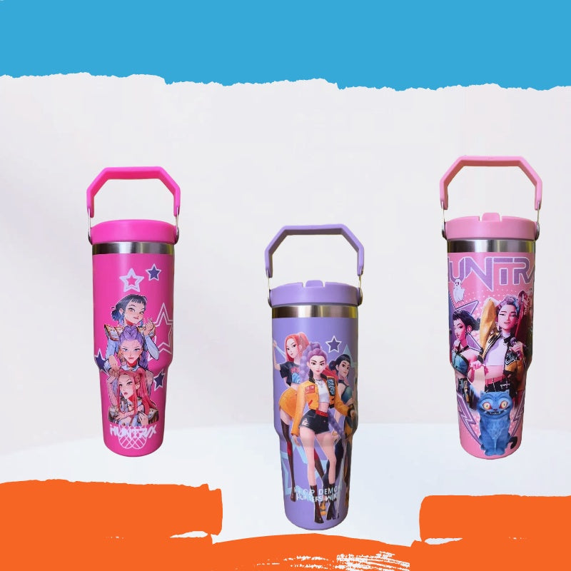 New Arrival: Witch Hunters Guild Ice Master Cup 304 Stainless Steel Handheld Car Cup Vacuum Insulated Straw Cup - Thermos Flask