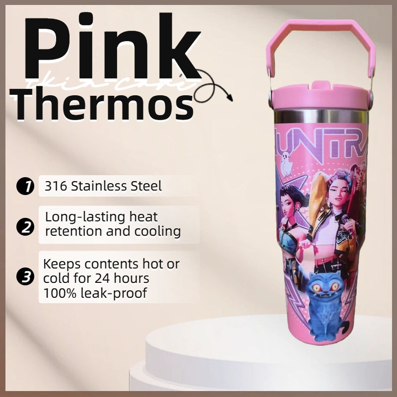 New Arrival: Witch Hunters Guild Ice Master Cup 304 Stainless Steel Handheld Car Cup Vacuum Insulated Straw Cup - Thermos Flask