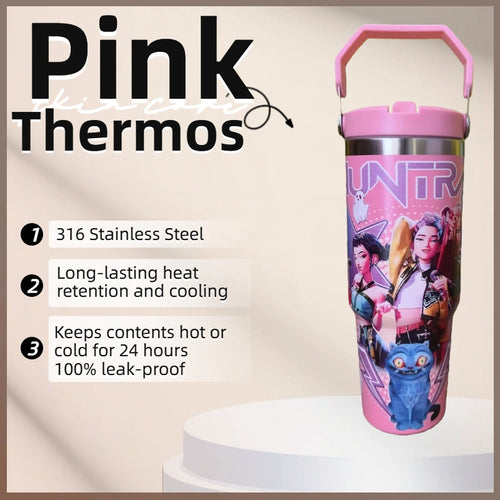 New Arrival: Witch Hunters Guild Ice Master Cup 304 Stainless Steel Handheld Car Cup Vacuum Insulated Straw Cup - Thermos Flask