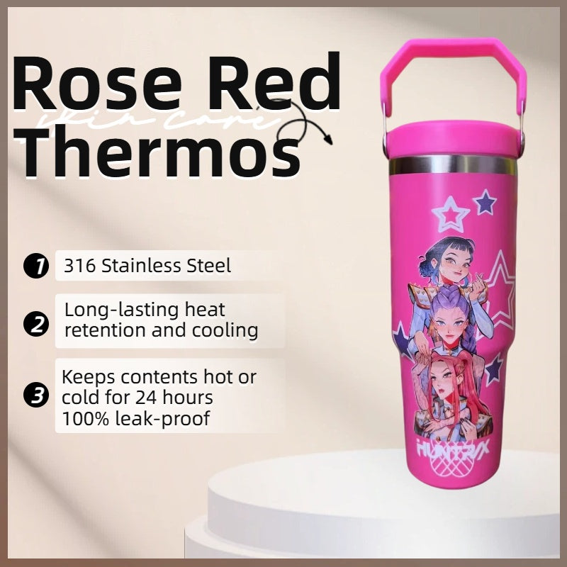 New Arrival: Witch Hunters Guild Ice Master Cup 304 Stainless Steel Handheld Car Cup Vacuum Insulated Straw Cup - Thermos Flask