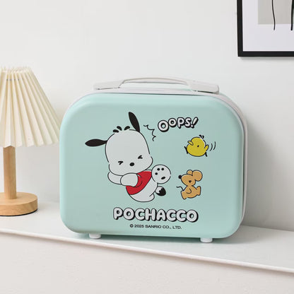 Sanrio Hello Kitty Estuche portátil de almacenamiento, bonita caja organizadora de viaje de dibujos animados para niñas estudiantes