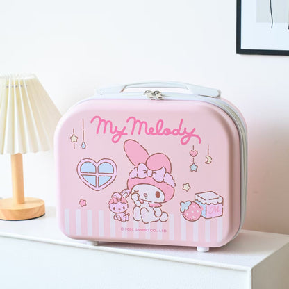 Sanrio Hello Kitty Estuche portátil de almacenamiento, bonita caja organizadora de viaje de dibujos animados para niñas estudiantes
