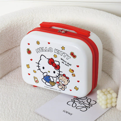 Sanrio Hello Kitty Estuche portátil de almacenamiento, bonita caja organizadora de viaje de dibujos animados para niñas estudiantes