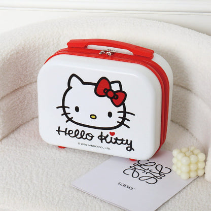 Sanrio Hello Kitty Estuche portátil de almacenamiento, bonita caja organizadora de viaje de dibujos animados para niñas estudiantes