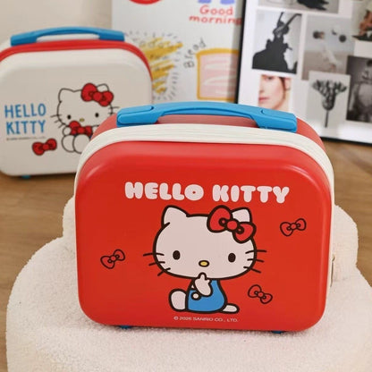 Sanrio Hello Kitty Estuche portátil de almacenamiento, bonita caja organizadora de viaje de dibujos animados para niñas estudiantes