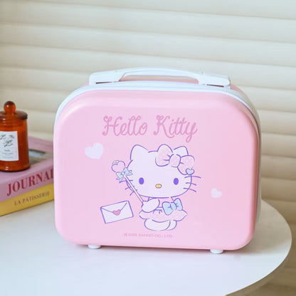 Sanrio Hello Kitty Estuche portátil de almacenamiento, bonita caja organizadora de viaje de dibujos animados para niñas estudiantes