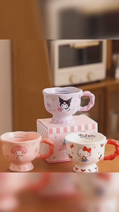 Taza de cerámica de doble capa inspirada en Sanrio Kawaii